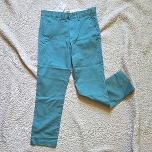 NWT Boys Crewcuts Slim Teal Chinos Stylish and Versatile